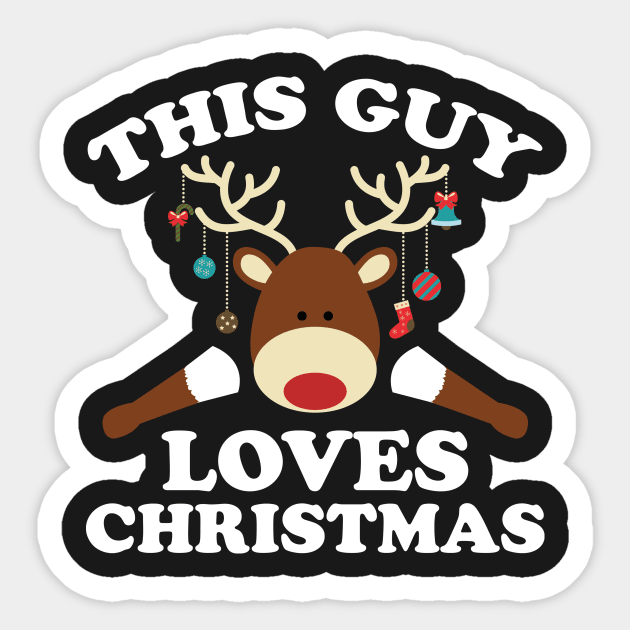 This Guy Loves Christmas Sticker by nobletory